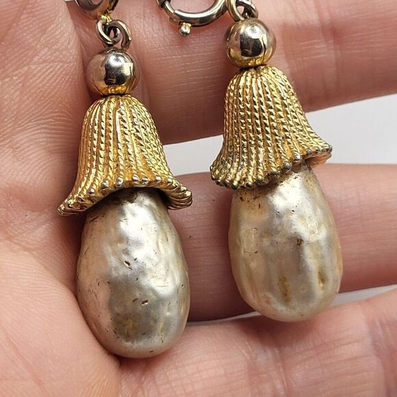 Set of 2 Pearl Tassel Drop Earring/Necklace addition 2in - Picture 1 of 5